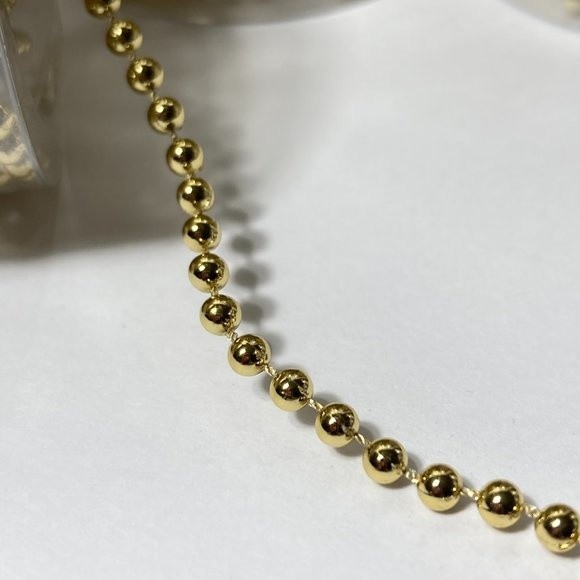 3MM Faux Pearl Plastic Beads String Gold 8 ~ 5 Yards Trim Crafts Scrapbook - Picture 10 of 13